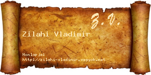 Zilahi Vladimir névjegykártya